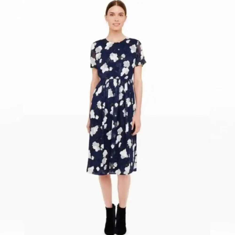 Club Monaco Lutecia Floral Silk Blend Midi Dress